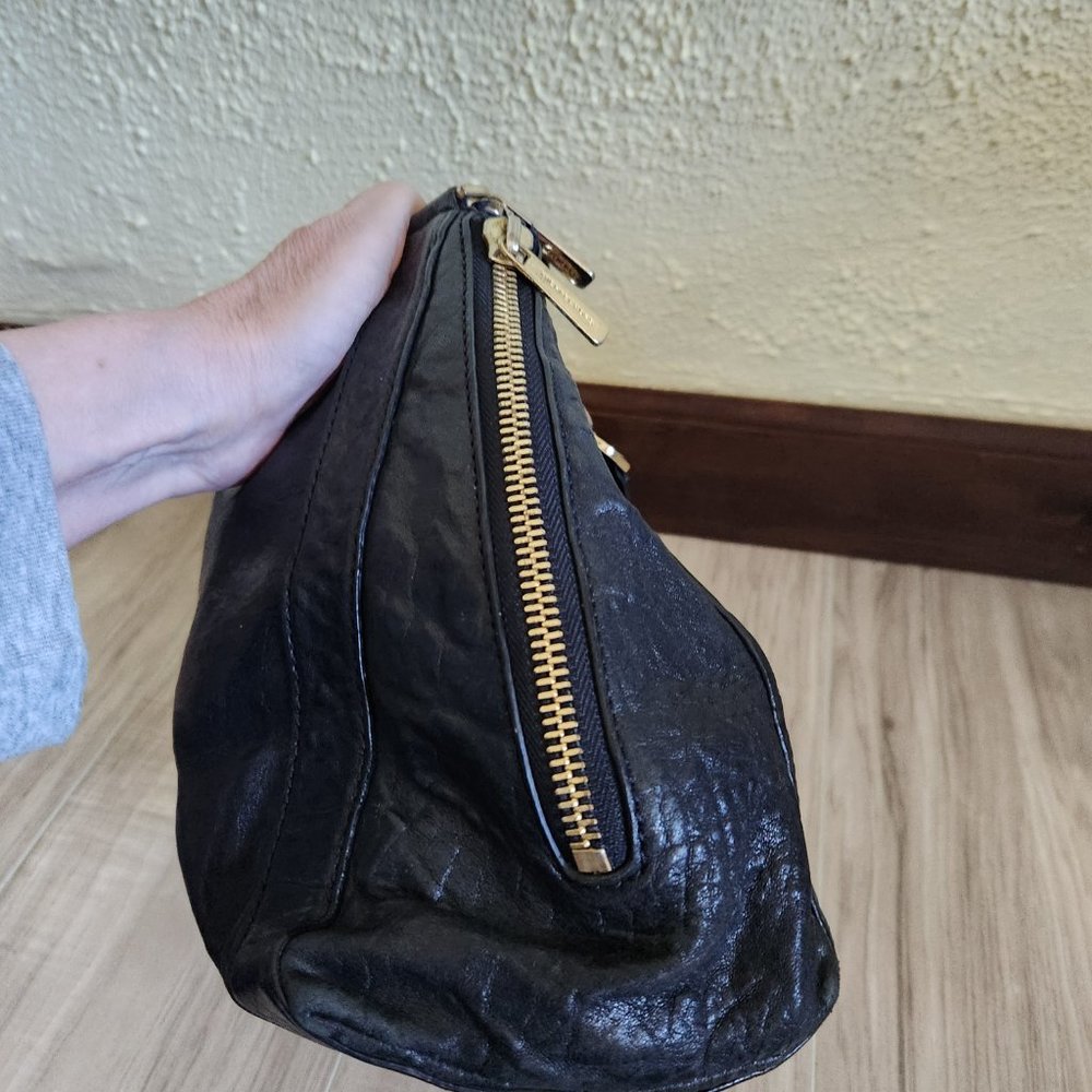 Rare Michael Kors Distressed Leather Shoulder Bag Hobo - Picture 8 of 14
